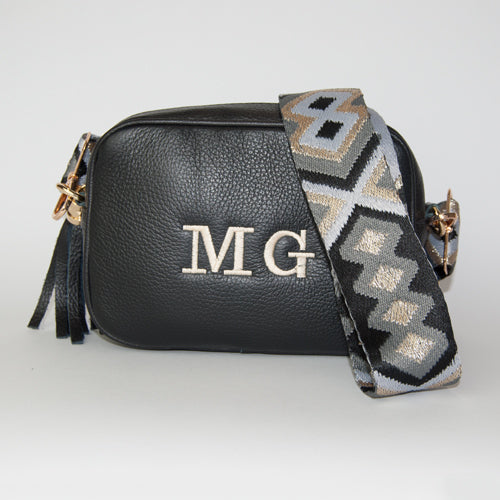 Bolso Personalizado con Iniciales Camera Bag Negro