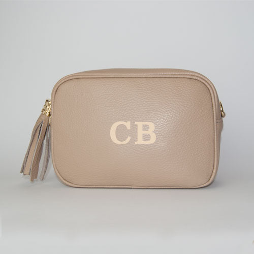 Bolso Personalizado con Iniciales Camera Bag Beige