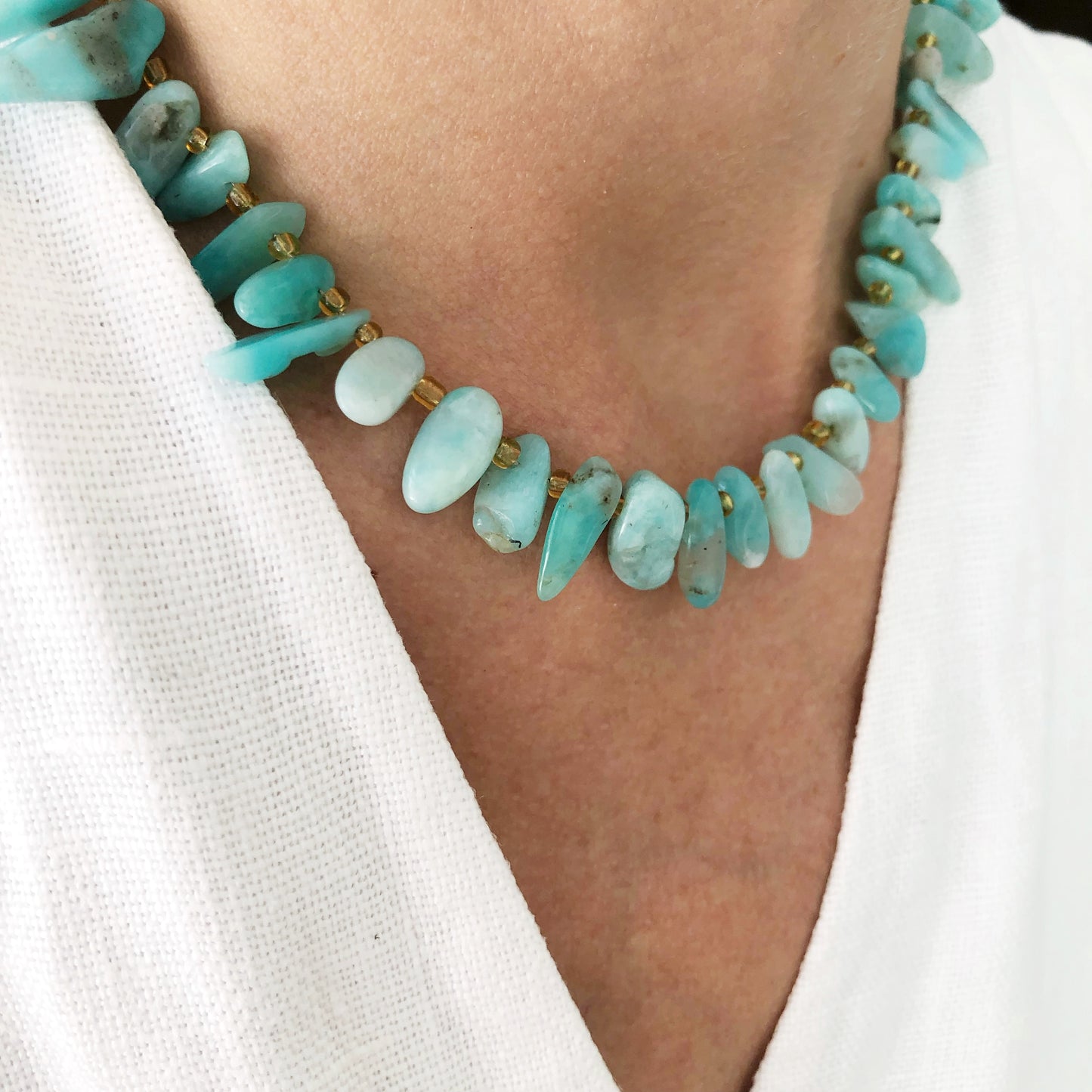 Collar Piedras Amazonita