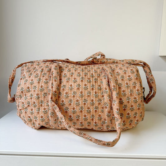 Bolsa de Fin de Semana Weekend Bag de Algodón Salmón