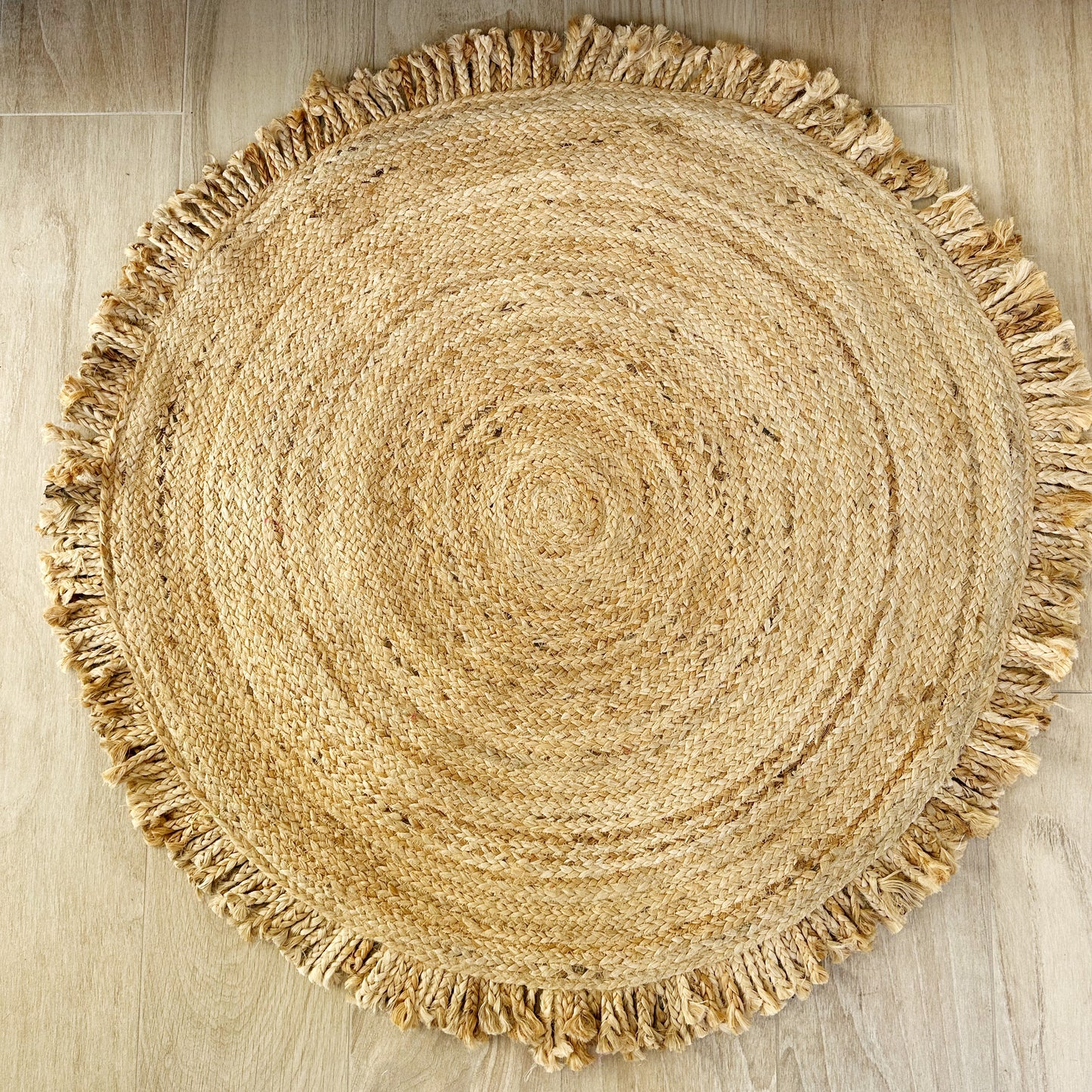 Alfombra redonda de yute de 1 metro
