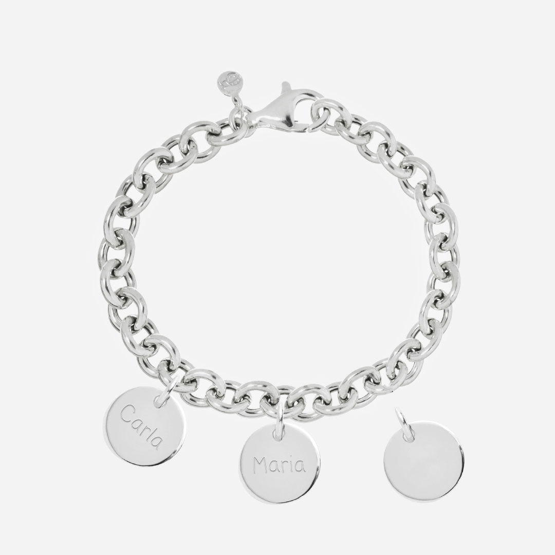 Añadir Medalla Mediana de Plata a Pulsera o Collar