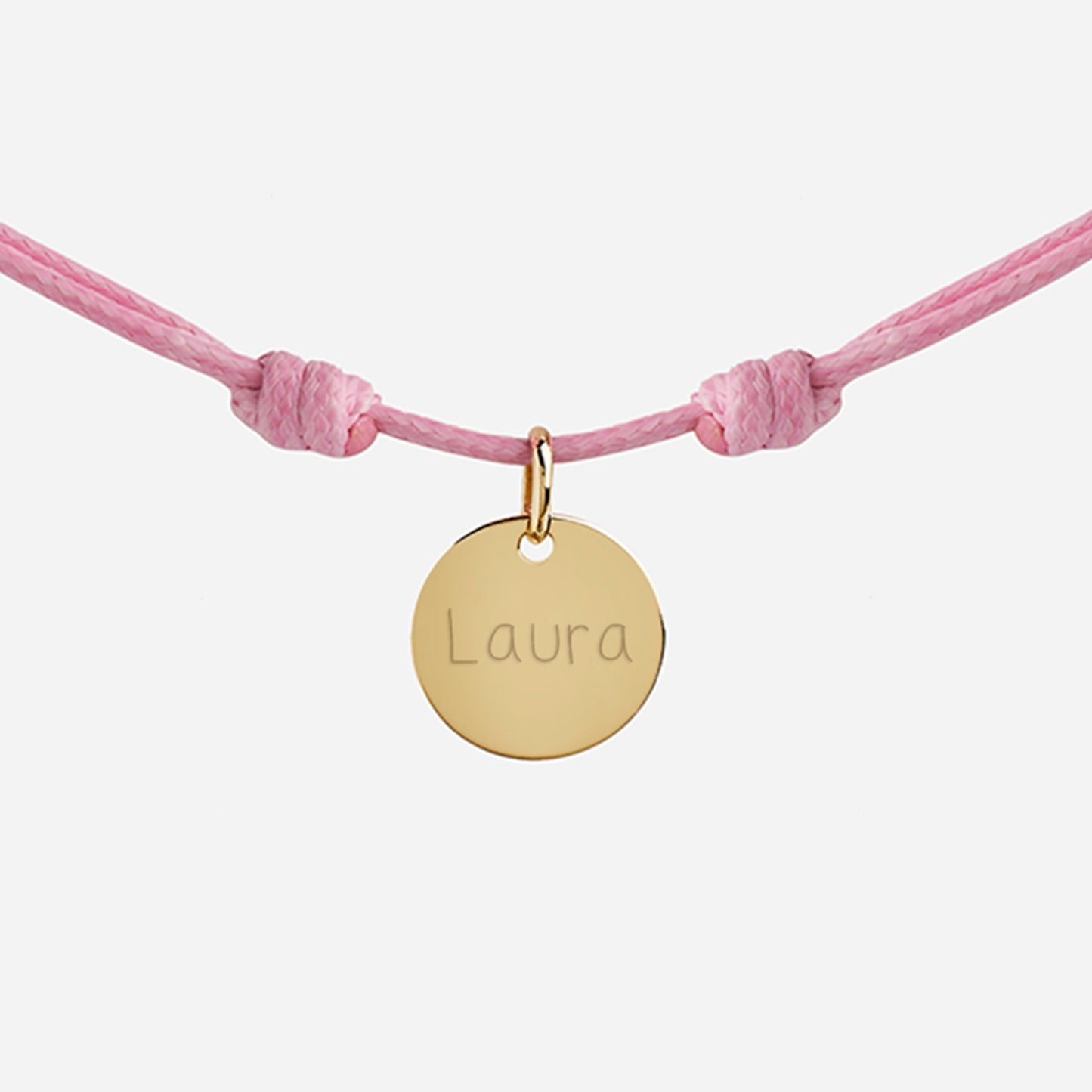 Collar Personalizado con Baño de Oro y Cordón para Niña