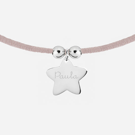 Collar Personalizado con Estrella de Plata para Niña