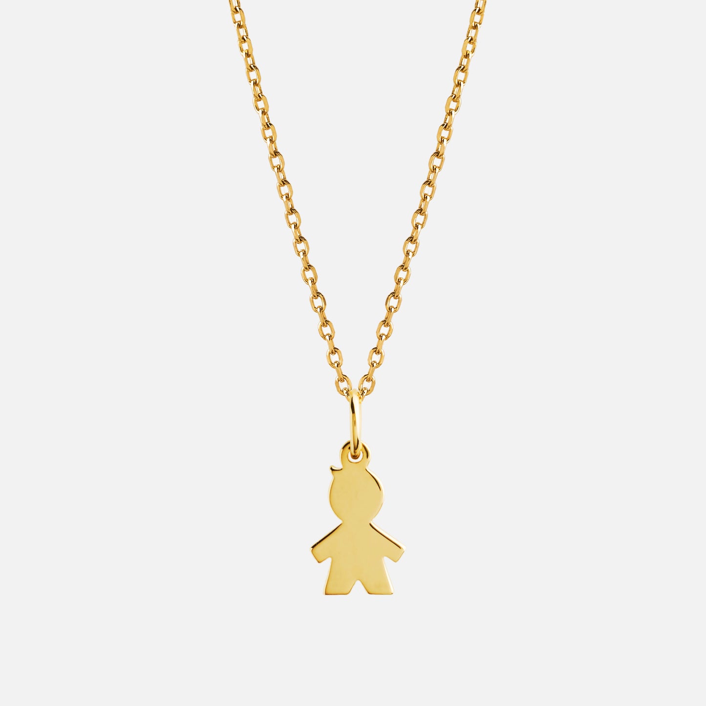 Collar con Colgante Niño con Baño de Oro