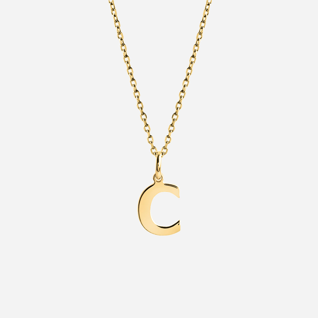Collar personalizado con Colgante de Inicial de Plata con Baño de Oro