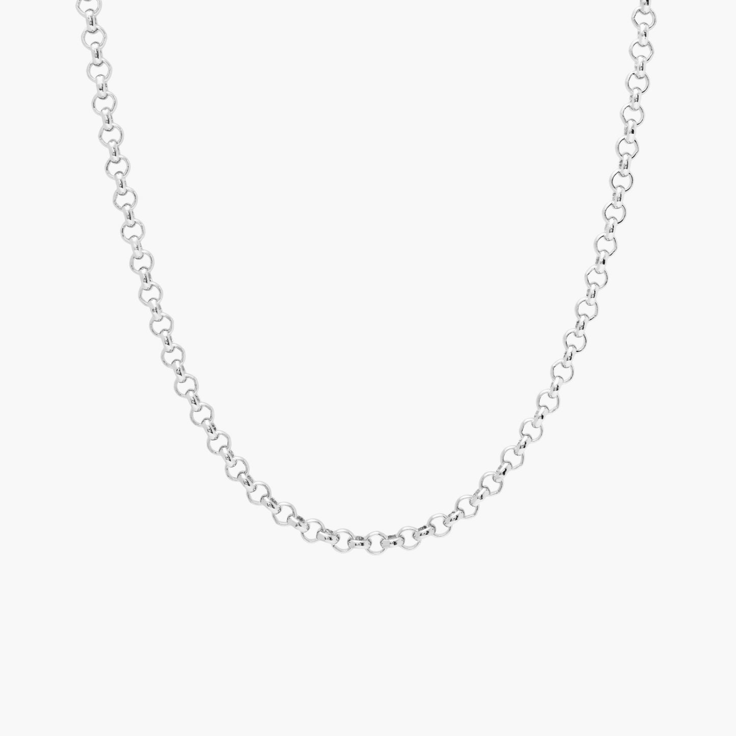 Collar con Cadena Rolo de Plata
