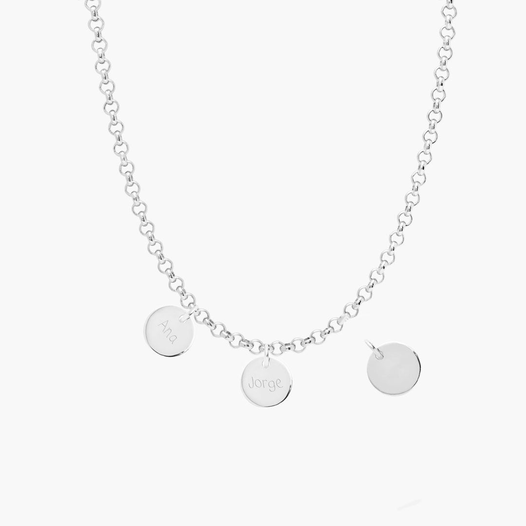 Añadir Medalla Mediana de Plata a Pulsera o Collar
