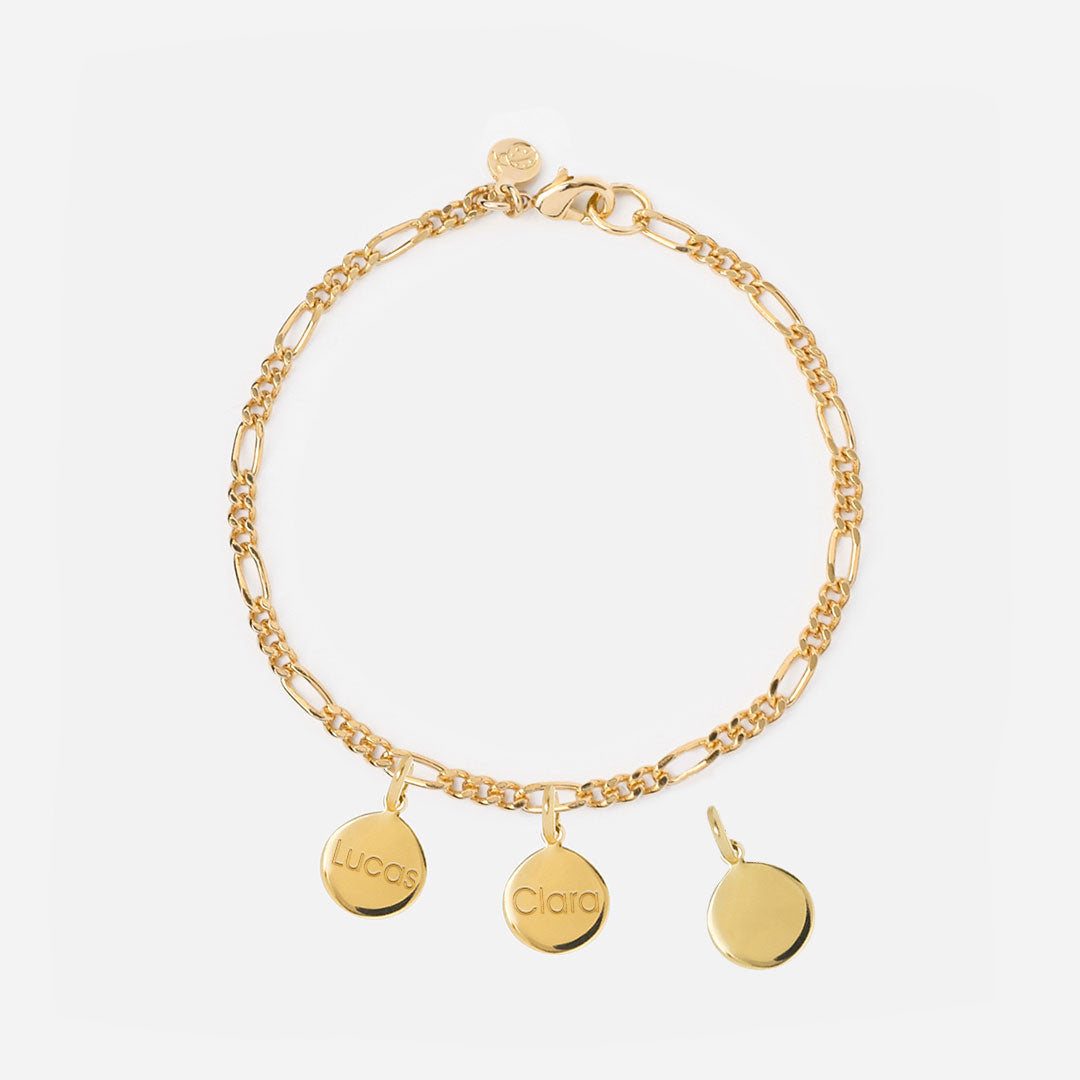 Añadir Medalla Gota con Baño de Oro a Pulsera o Collar