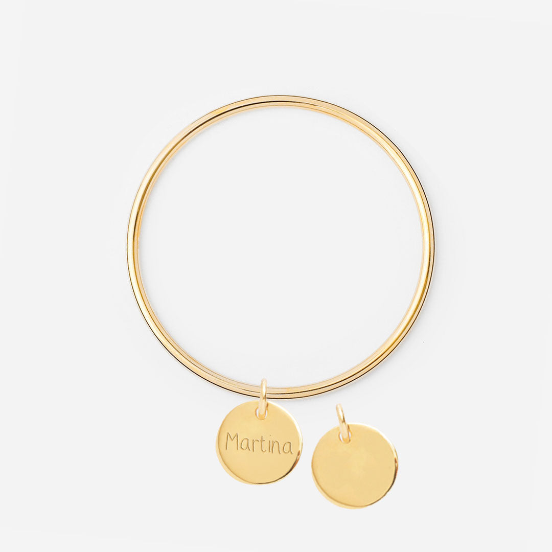 Añadir Medalla Mediana con Baño de Oro a Pulsera o Collar