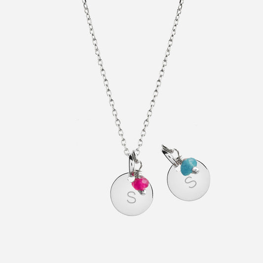 Añadir Medalla Pequeña de Plata y Piedra a Collar