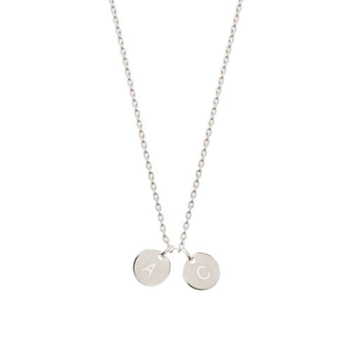 Collar Personalizado con 2 Medallas Pequeñas de Plata