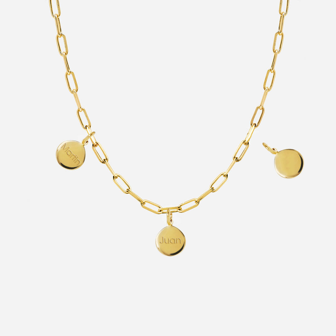 Añadir Medalla Gota con Baño de Oro a Pulsera o Collar