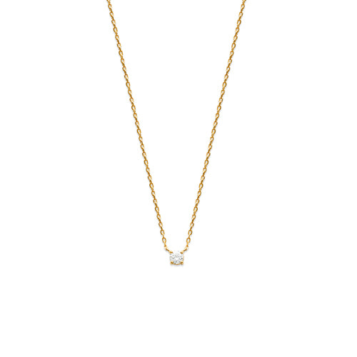 Collar con baño de Oro y Circonita de 4mm