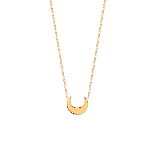 Collar Luna con Baño de Oro