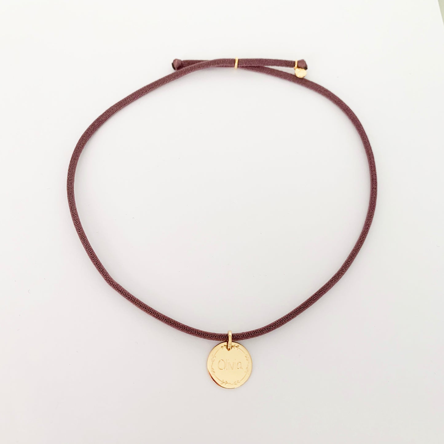 Collar Elástico Personalizado con Baño de Oro - MG Atelier