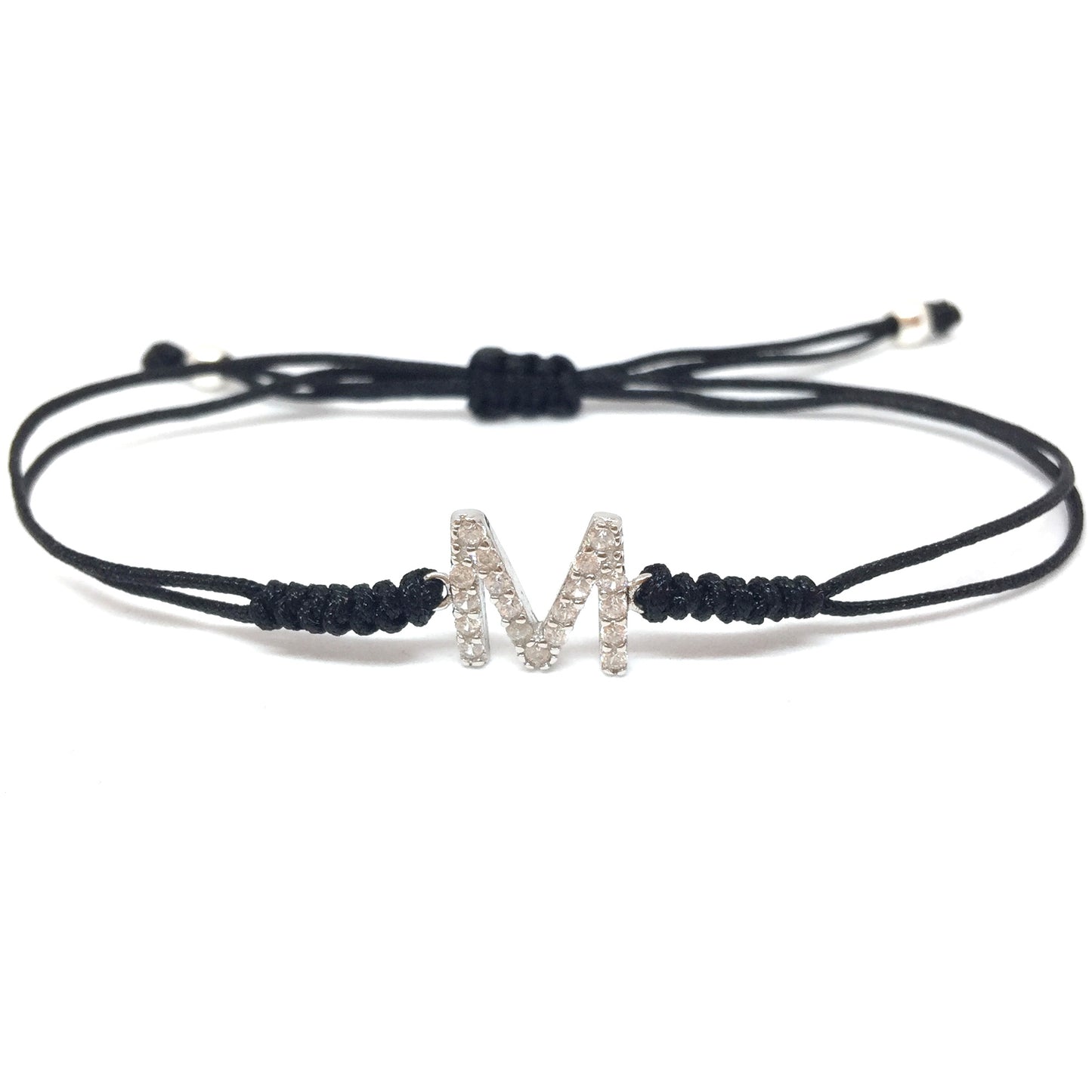 Pulsera Personalizada con Inicial de Plata y Circonitas