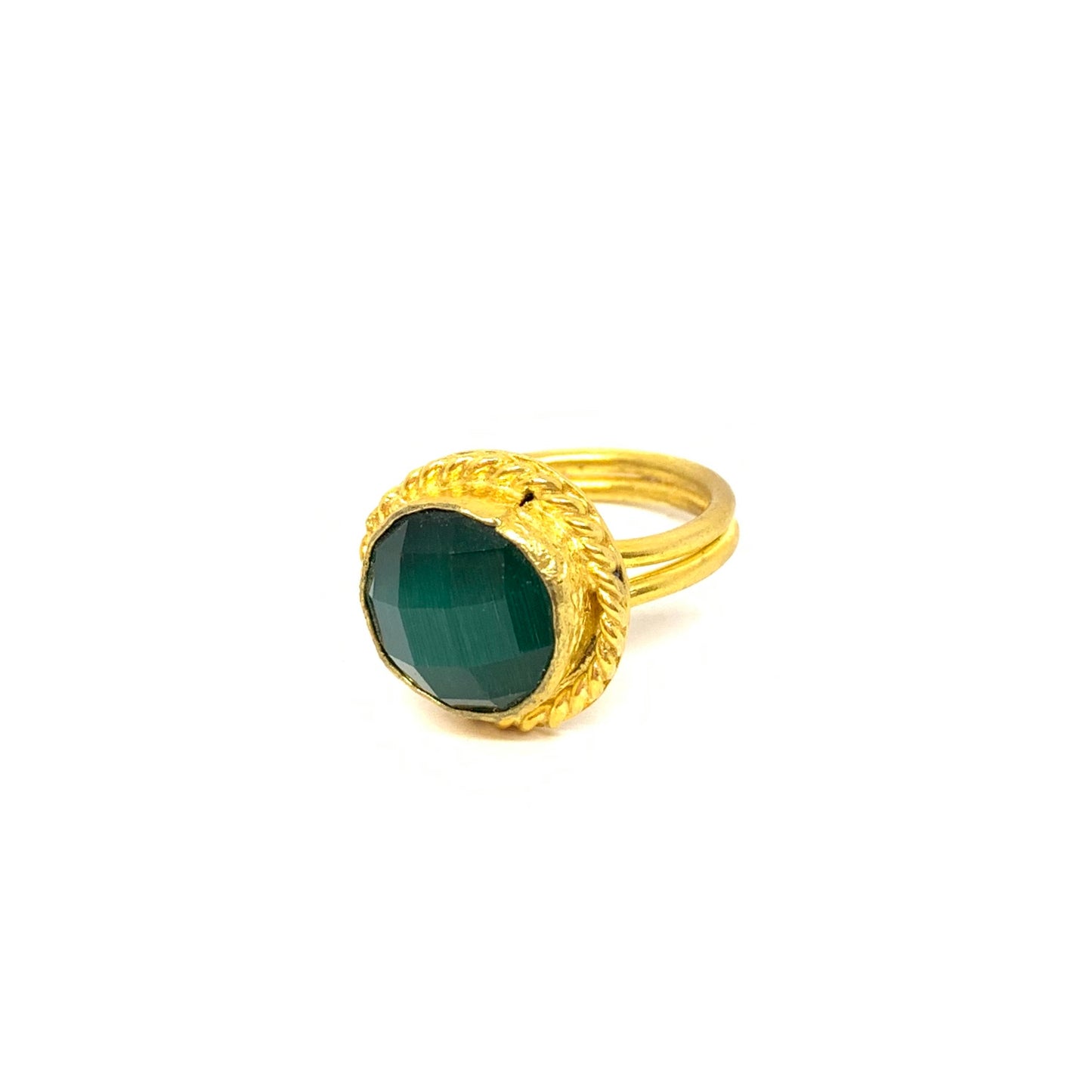 anillo circonita aguamarina