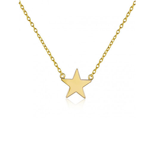Collar Estrella de Plata con baño de Oro