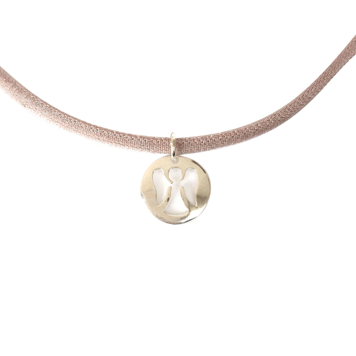 Collar con Medalla con Ángel de la Guarda de Plata para Niña