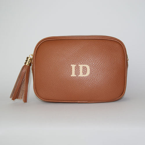 Bolso Personalizado con Iniciales Camera Bag Camel