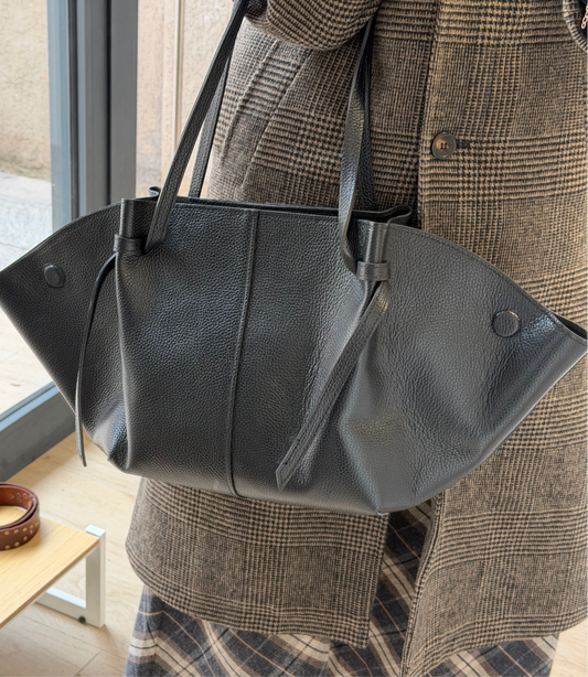 Bolso Shopper de Piel Negro