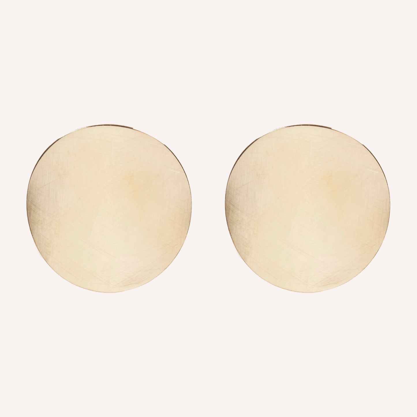 Pendientes Circulo con Baño de Oro Mate
