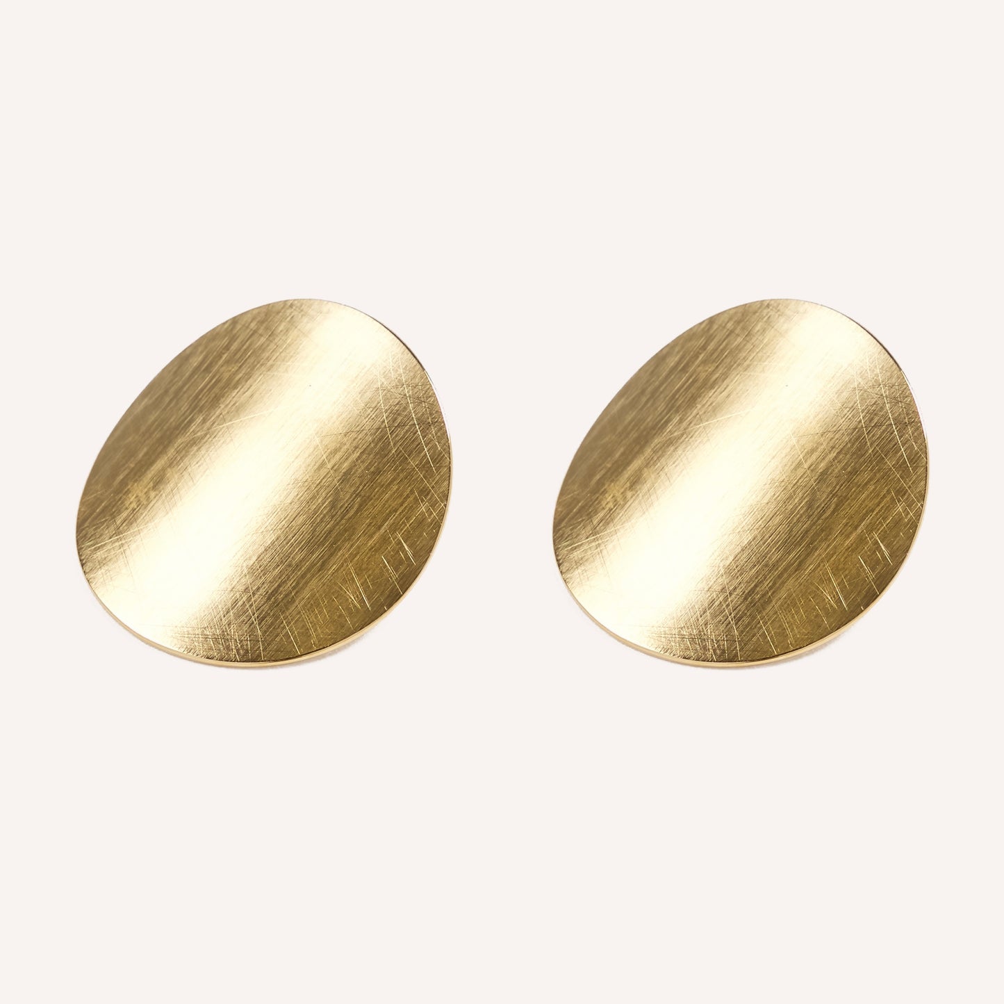 Pendientes Circulo con Baño de Oro Mate