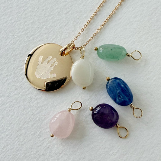 Collar Personalizado con Huella en Medalla grande con baño de Oro