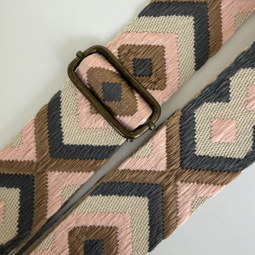 Bolso de Lona Granate y Piel Personalizado con Iniciales