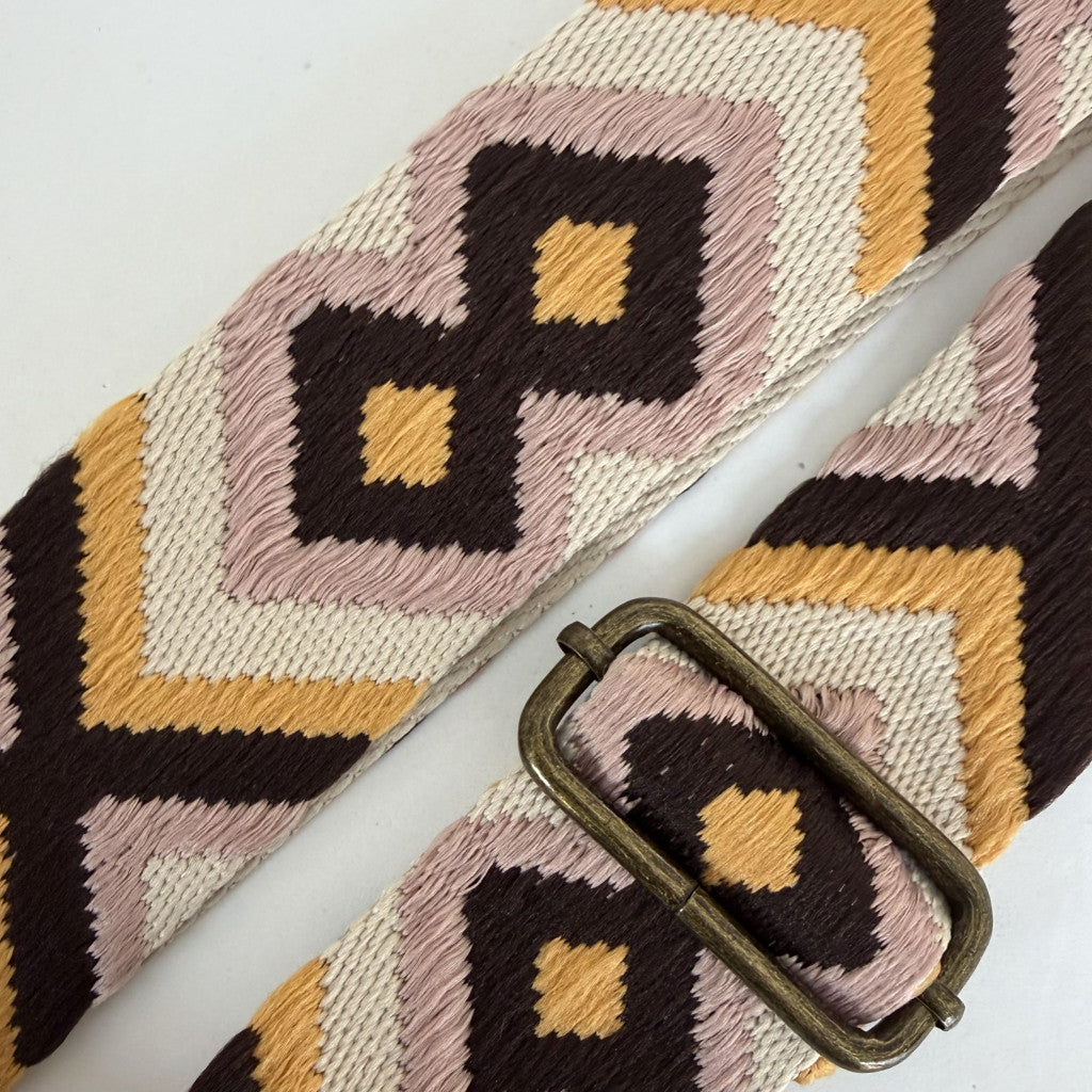 Bolso Negro de Lona y Piel Personalizado con Iniciales