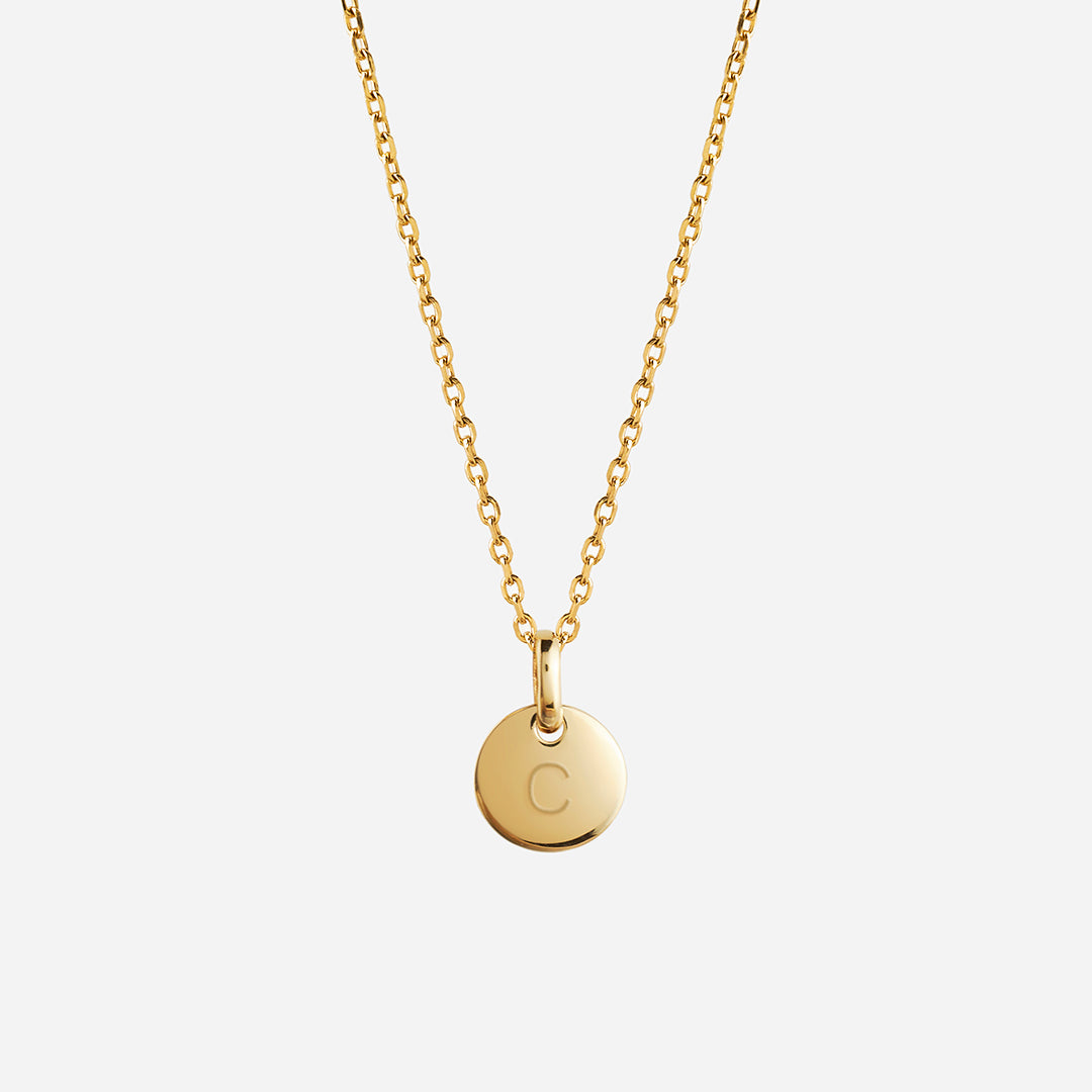Collar Personalizado con Medalla Pequeña con Baño de Oro