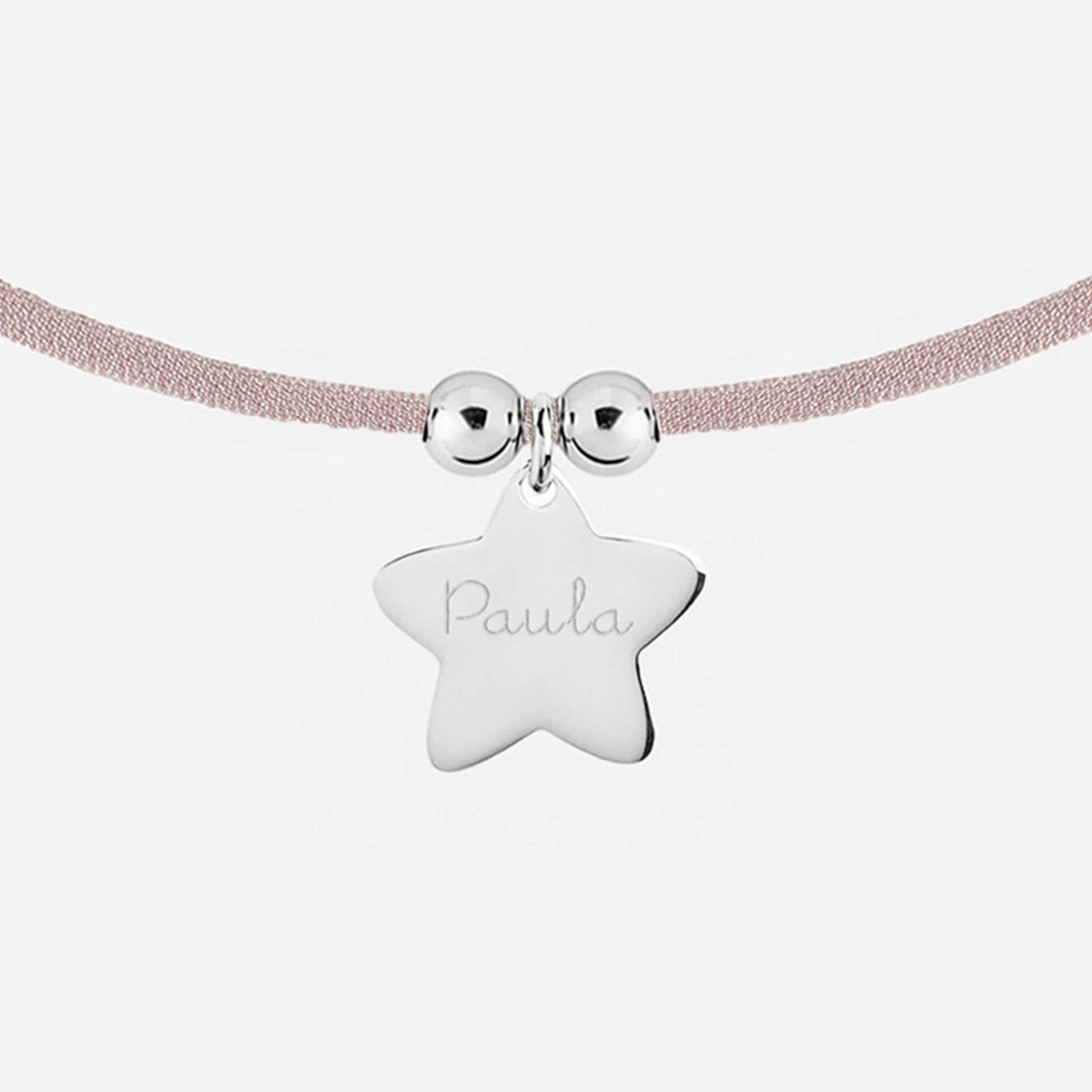 Collar Personalizado con Estrella de Plata para Niña