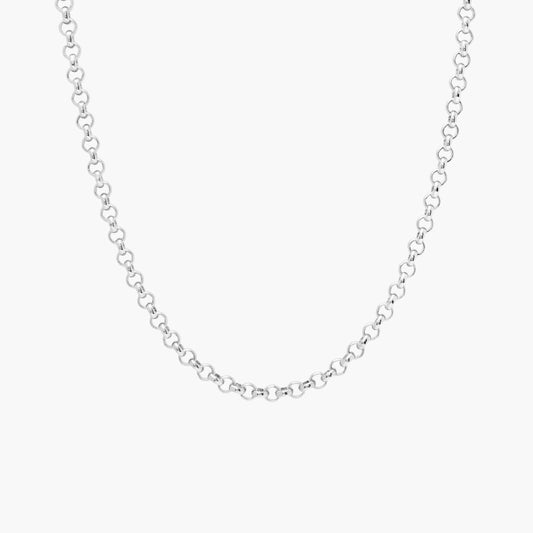 Collar con Cadena Rolo de Plata