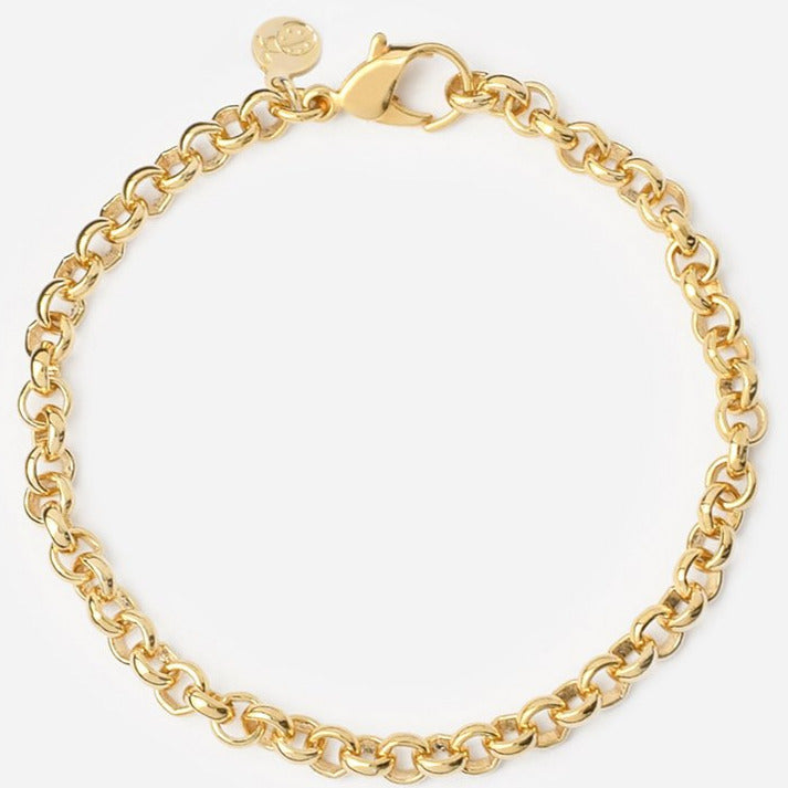 Pulsera Cadena Rolo con Baño de Oro
