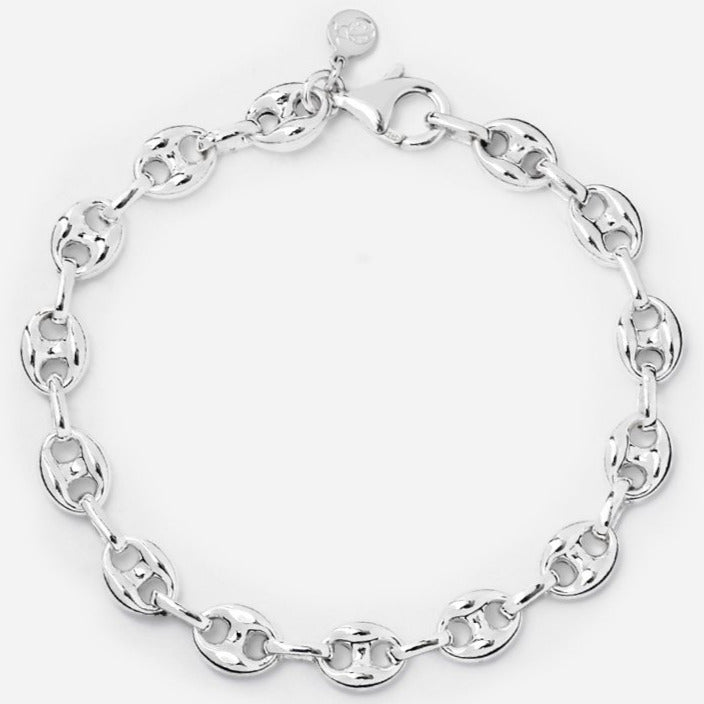 Pulsera con Cadena de Calabrotes de Plata