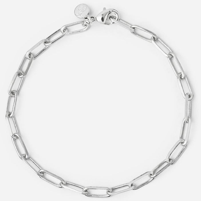 Pulsera Cadena Alargada de Plata