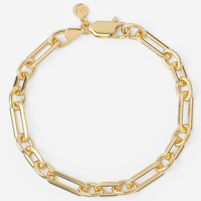 Pulsera Cadena Alternada con Baño de oro