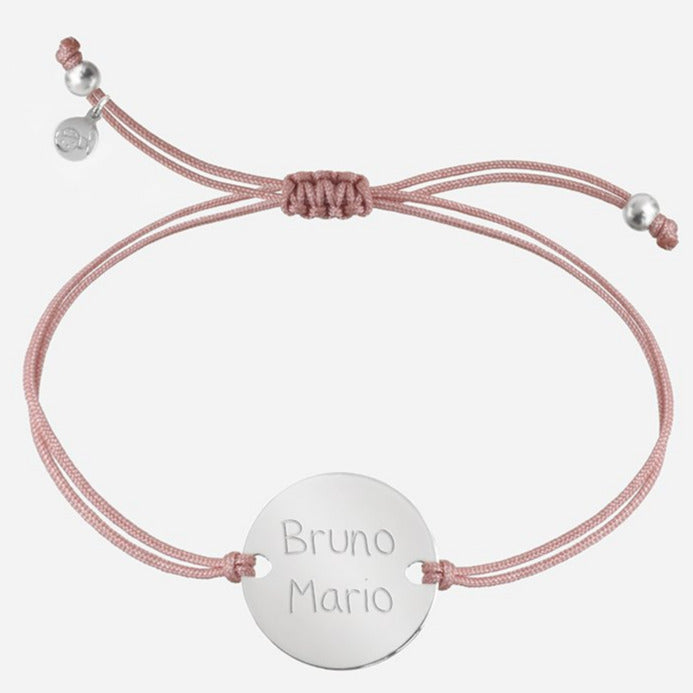 Pulsera Personalizada de Plata y Cordón - MG Atelier