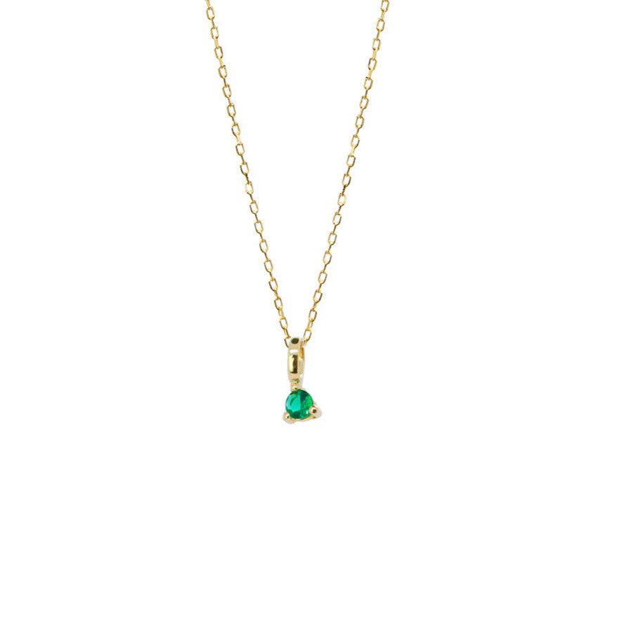 Collar de Oro con Circonita de Color de 3mm