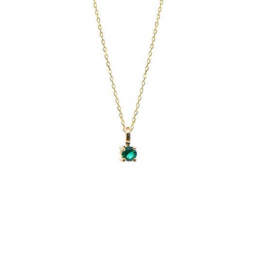 Collar de Oro con Circonita de Color de 4mm