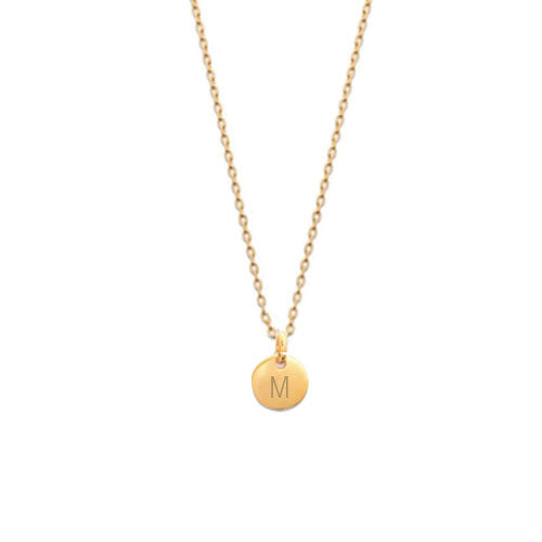 Collar Personalizado con Medalla Pequeña con Baño de Oro