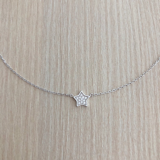 Collar Estrella de Plata y Circonitas