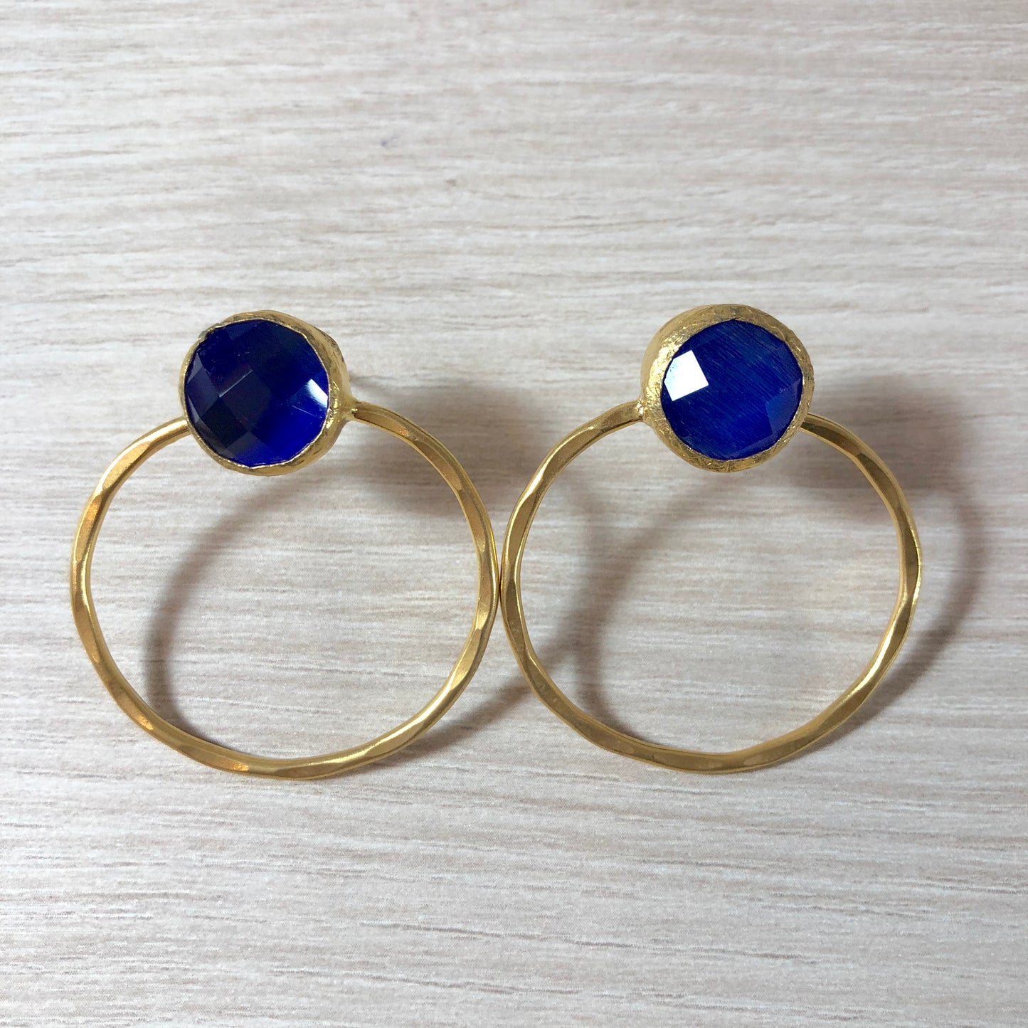 Pendientes Piedra Azulón y Aro