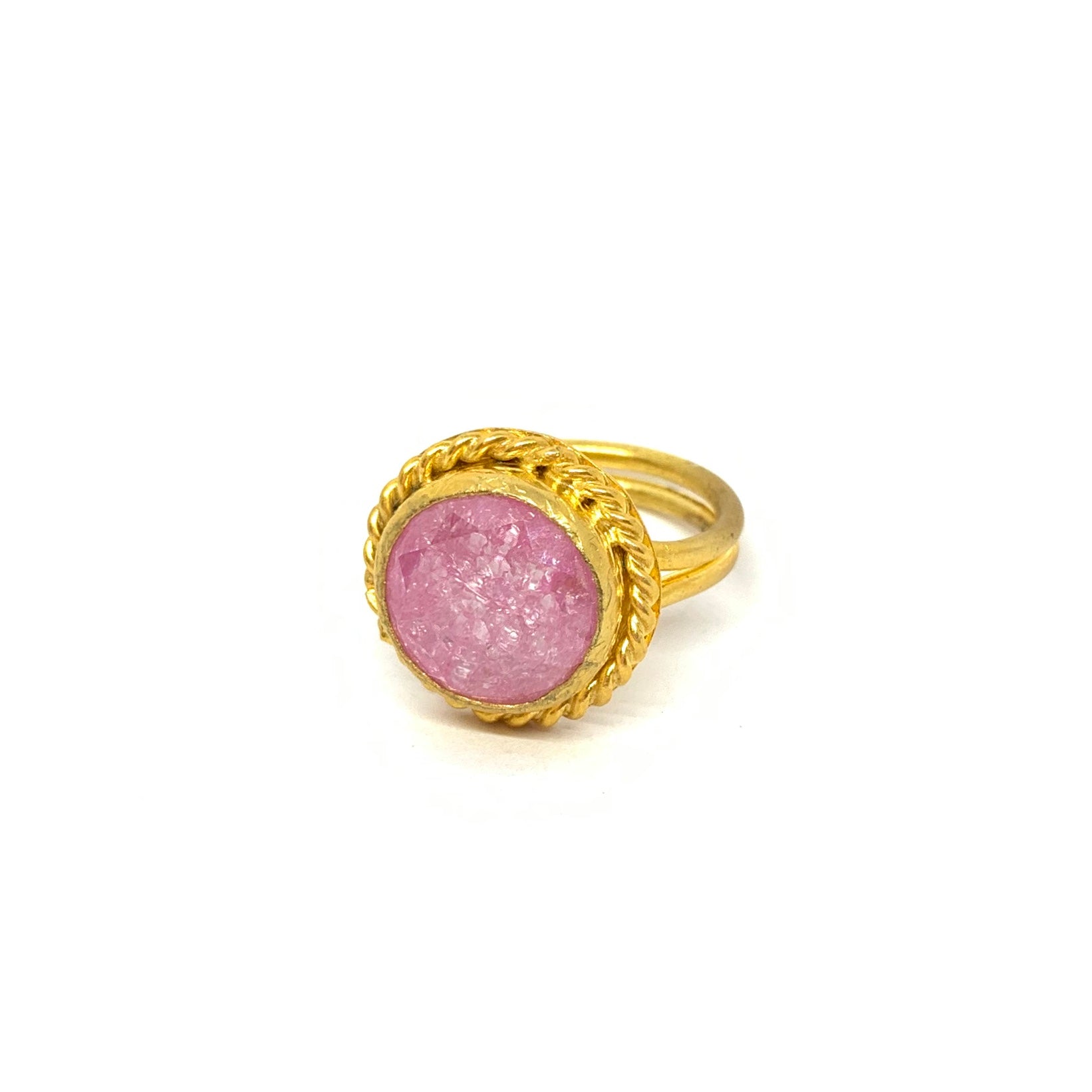 anillo circonita rosa