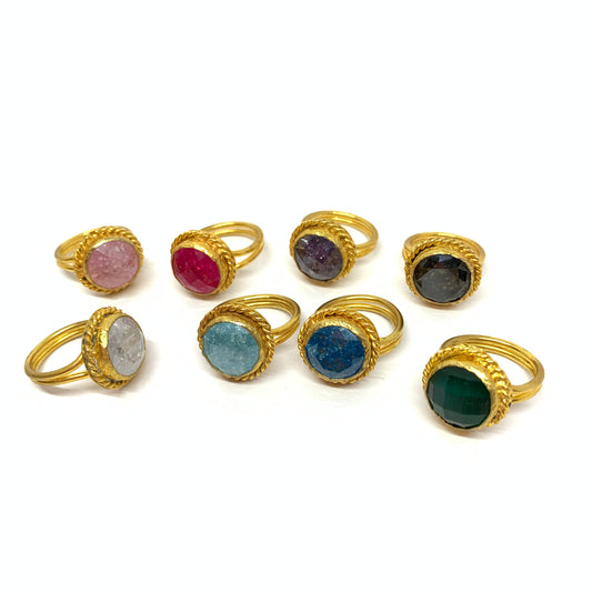 anillo circonitas colores