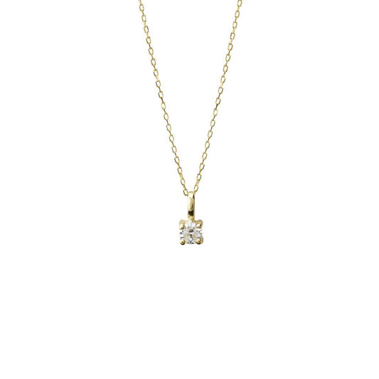 Collar de Oro mujer con Circonita 4mm