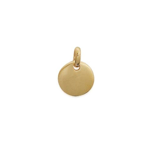 Medalla suelta con baño de oro 10mm