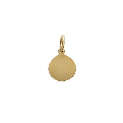 Medalla suelta con baño de oro 10mm forma gota