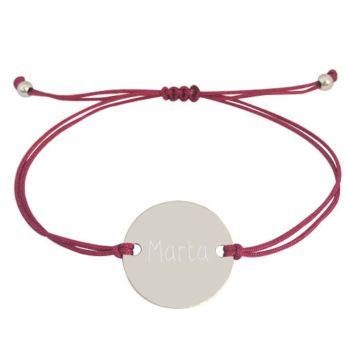 Pulsera Personalizada de Plata y Cordón - MG Atelier